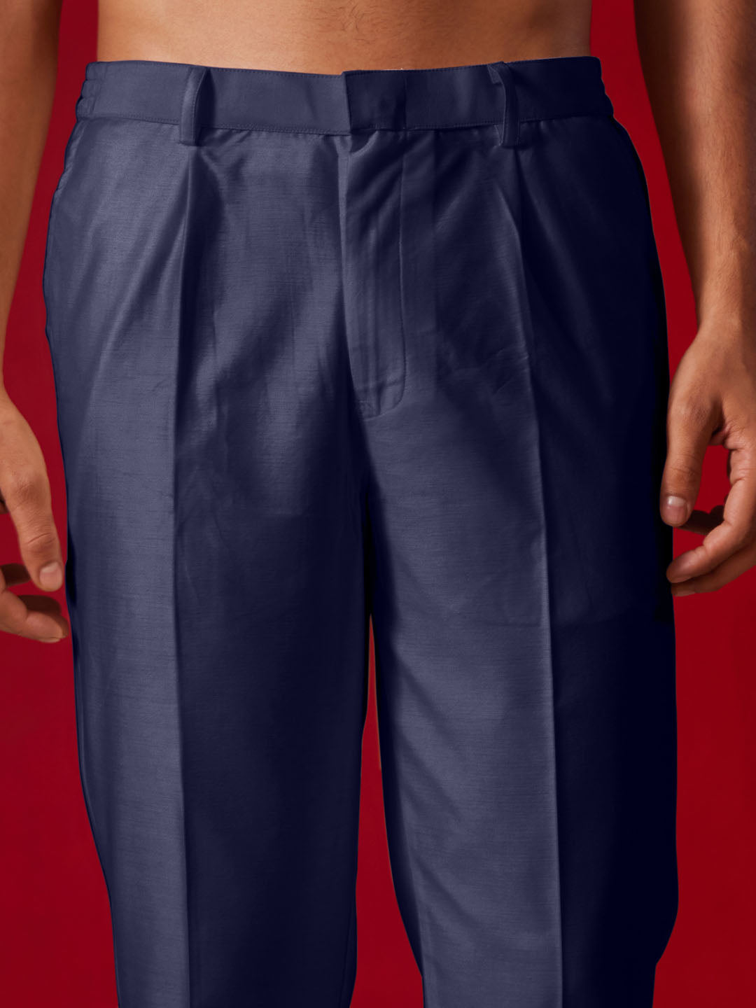 Men's Navy Blue Viscose Pant Style Pyjama