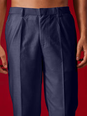 Men's Navy Blue Viscose Pant Style Pyjama