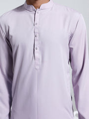 Men's Purple Crepe Kurta