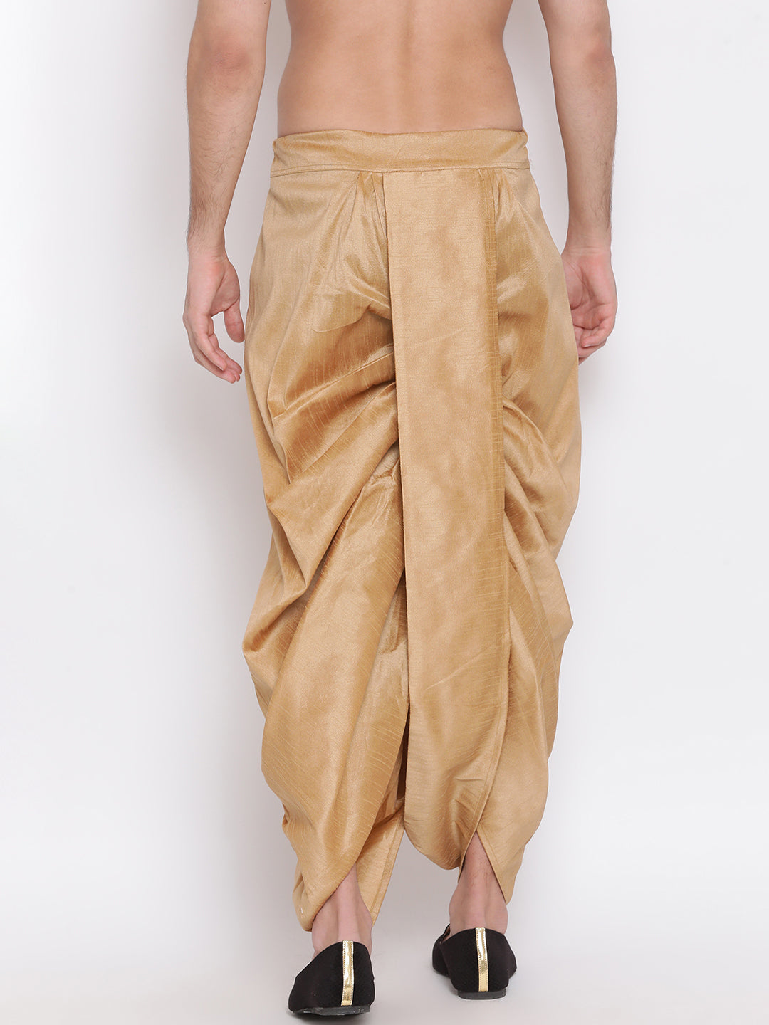 Men's Rose Gold Silk Blend Dhoti