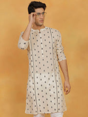 Men's Cream Cotton Kurta