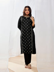 Women's Black Kurta Set