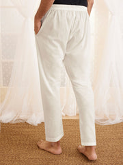 Men's White Cotton Pyjama