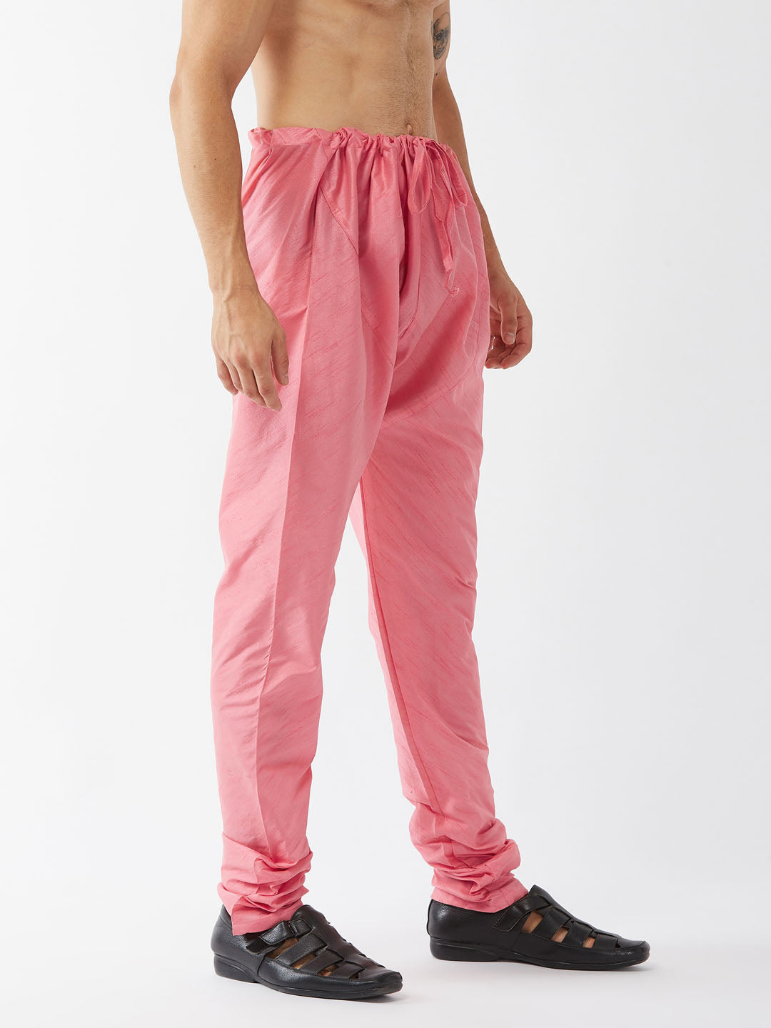 Men's Pink Silk Blend Pyjama