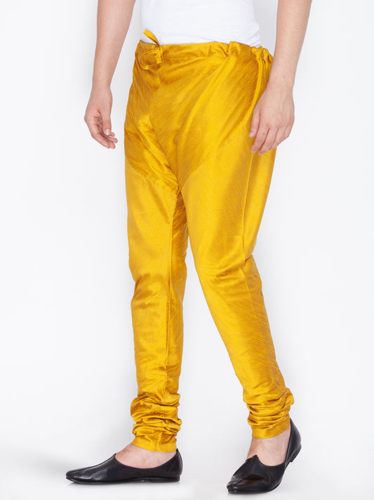 Men's Yellow Silk Blend Pyjama