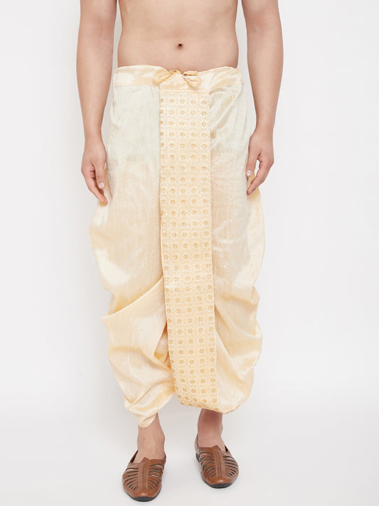 Men's Gold Embroidred Dhoti