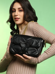 Women's The Quilted Butterfly Shoulder Bag - Midnight Black