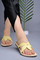 Shoetopia Stylish Casual Yellow Flats For Women & Girls