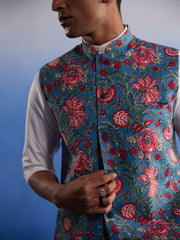 Men's Aqua - Nehru Jacket