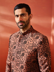 Men's Rust Silk Blend Jodhpuri