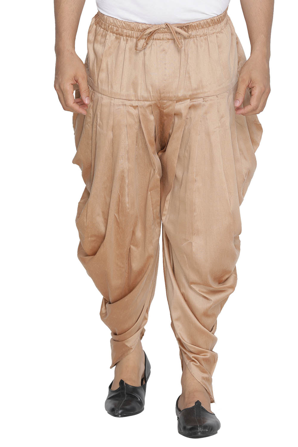 Men's Gold Cotton Blend Dhoti