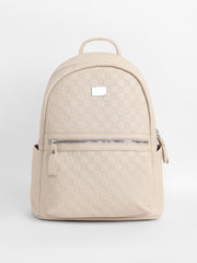 Women's The Checkered Curve Backpack - Ivory White