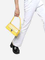 Women's The Croc Block Shoulder Bag - Lemon Yellow