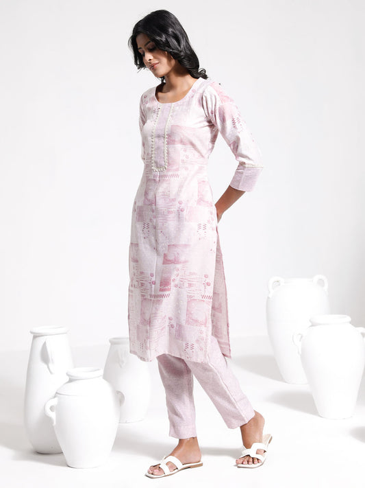 Women's Lavender Kurta Set