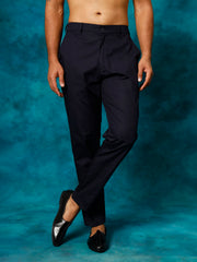 Men's Navy Blue Cotton Pant Style Pyjama