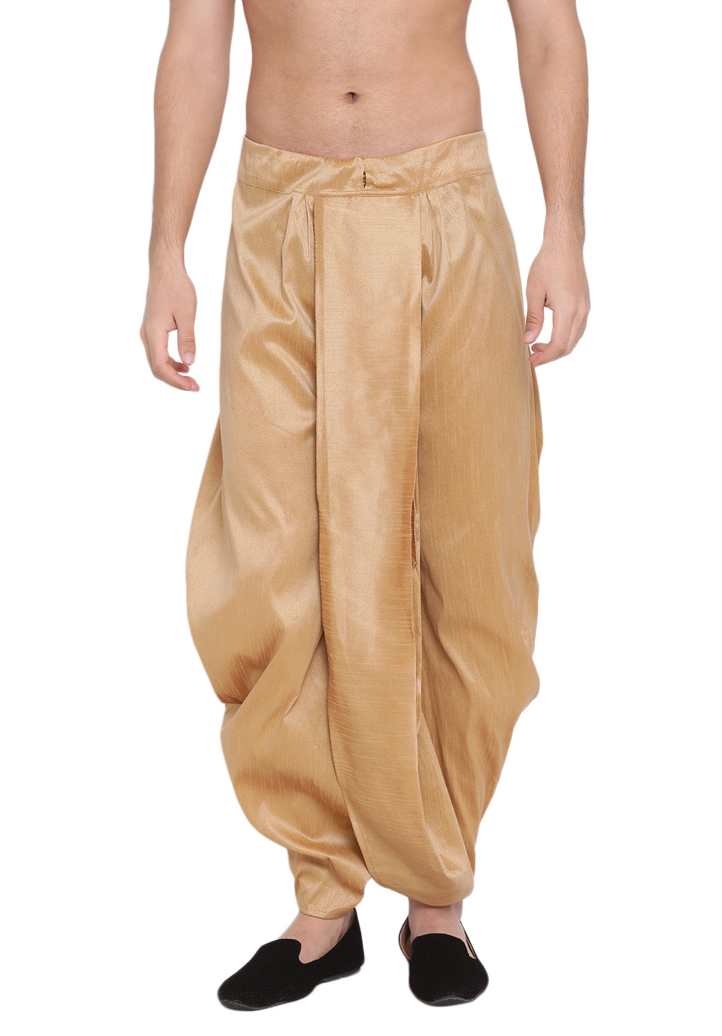 Men's Rose Gold Silk Blend Dhoti