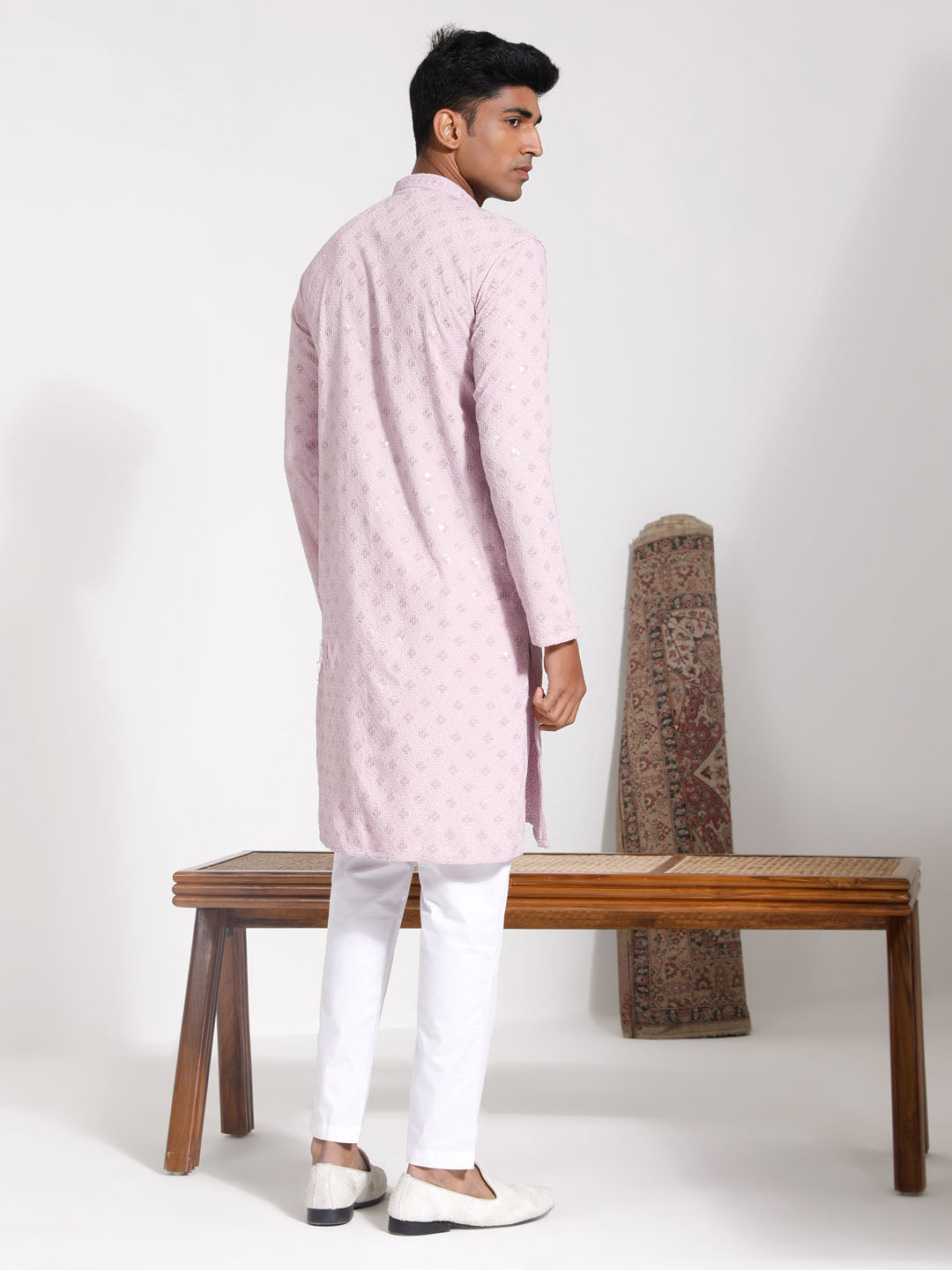 Men's Onion Rayon Kurta And Pyjama Set