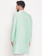 Men Aqua Silk Blend Kurta