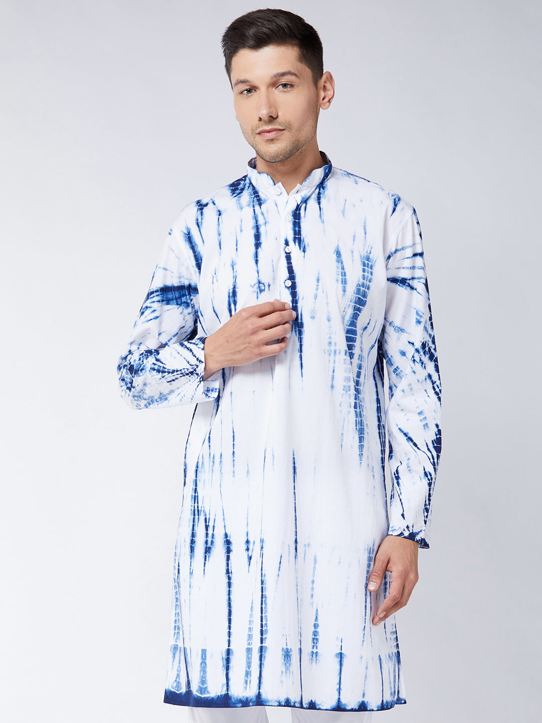 Men's Blue Pure Cotton Kurta