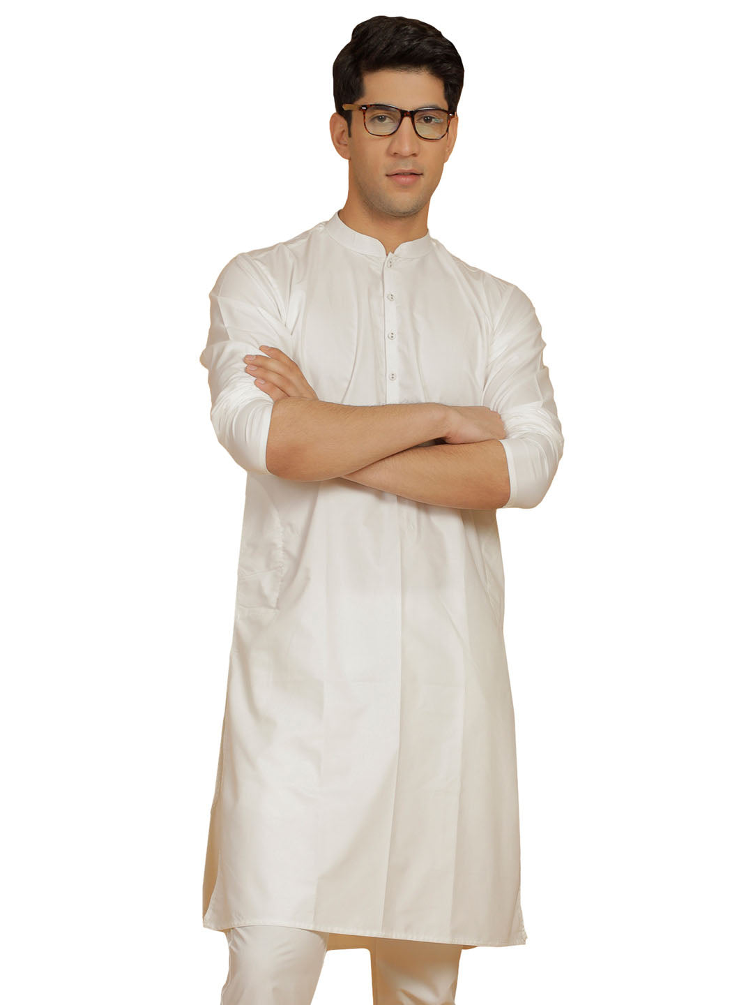 Men's Off White Cotton Silk Kurta