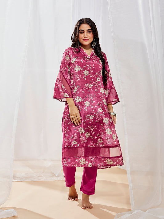 Women's Pink Kurta Set