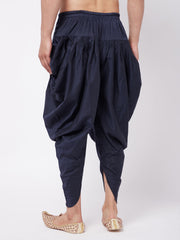 Men's Navy Blue Cowl Dhoti