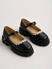 Shoetopia Round Toe Black Mary Janes Bellies For Women & Girls