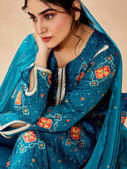 Women's Blue Kurta Set