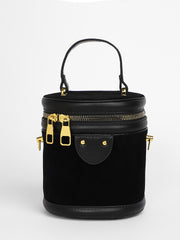 Women's The Velvet Bucket Bag - Midnight Black