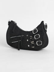 Women's The Denim Shoulder Bag - Charcoal Black