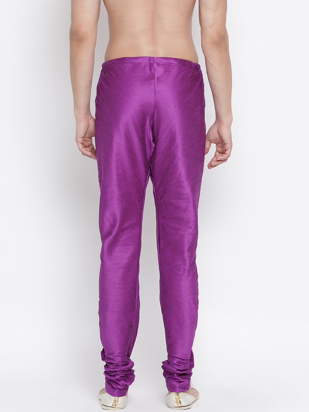 Men's Purple Silk Blend Pyjama