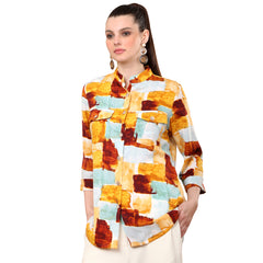 Alora Printed Shirt Tunic