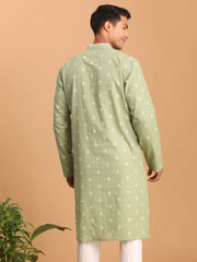 Men's Green Cotton Kurta