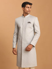 Men's Grey Sherwani Only Top