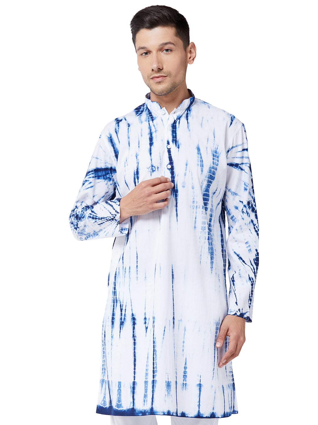 Men's Blue Pure Cotton Kurta