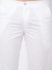 Men's White Cotton Pant Style Pyjama