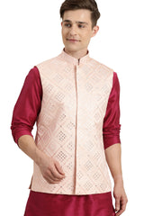 Men's Pink Nehru Jacket