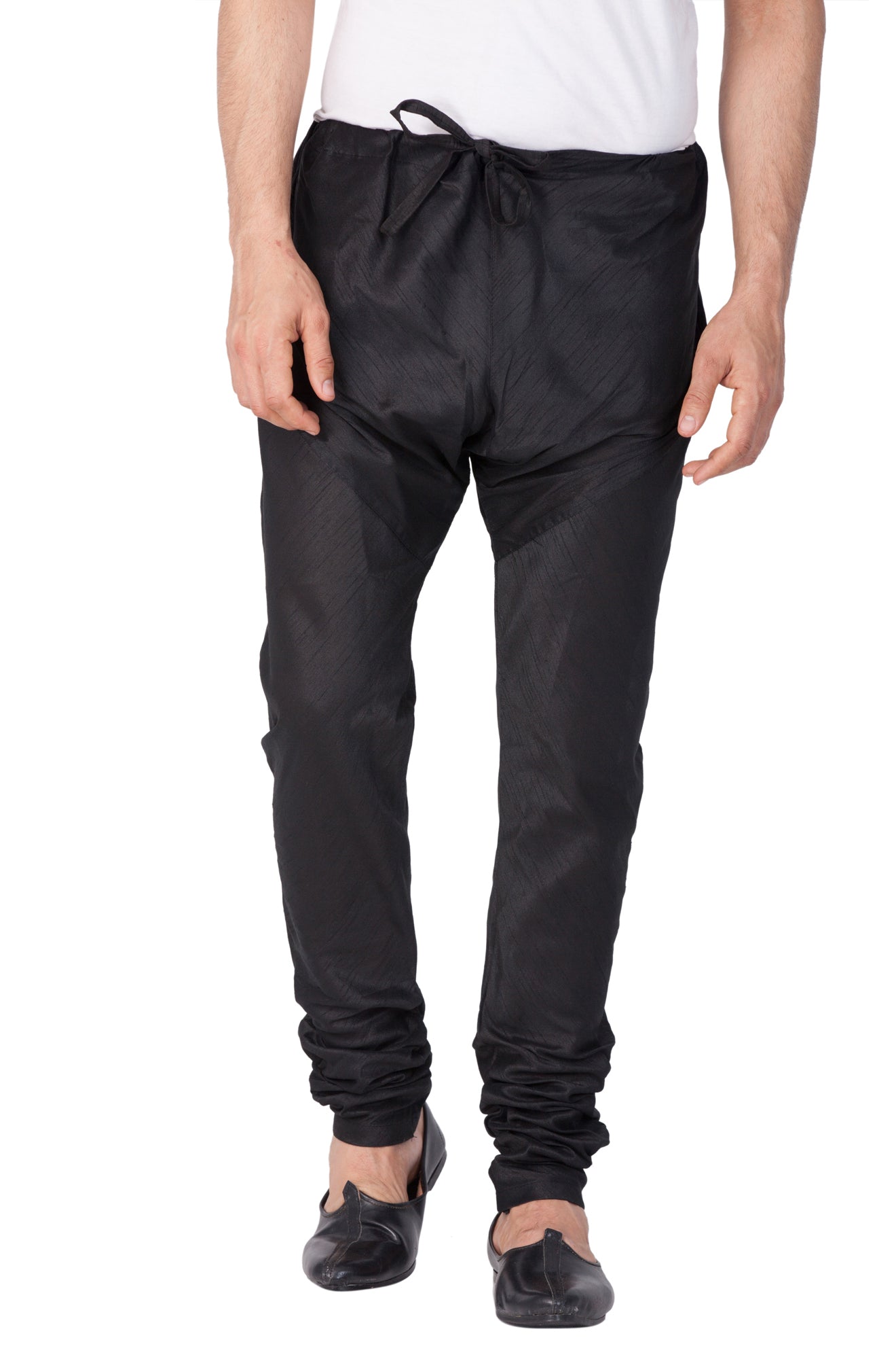 Men's Black Silk Blend Pyjama