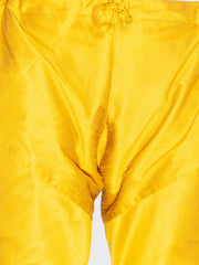 Men's Yellow Silk Blend Pyjama