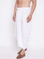 Men's White Traditional Dhoti