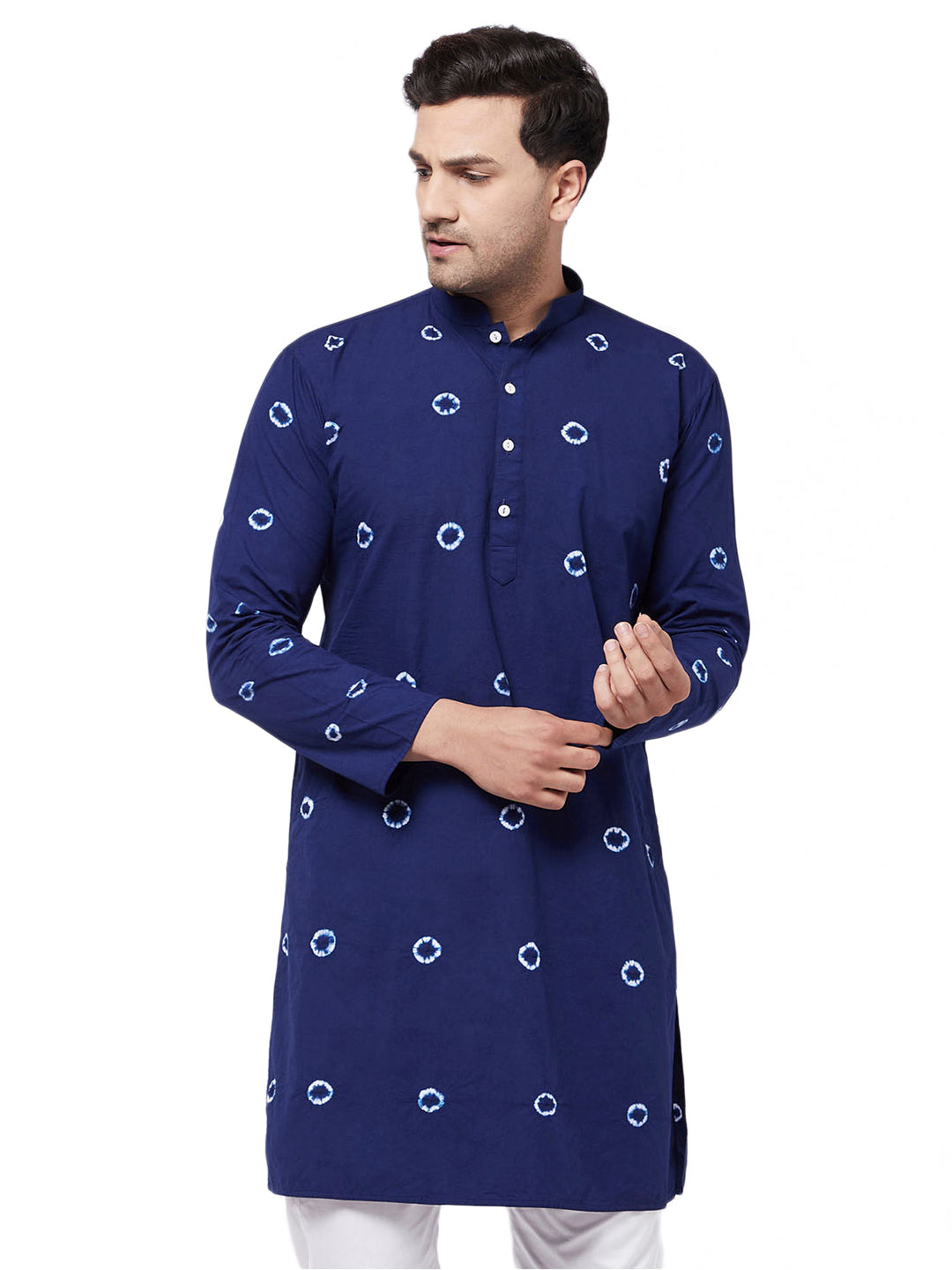 Men's Blue Pure Cotton Kurta