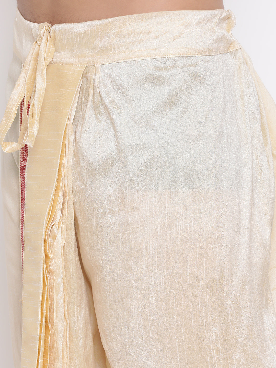 Men's Gold Silk Blend Dhoti