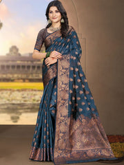 Silk Woven Work Festival Tassle Saree