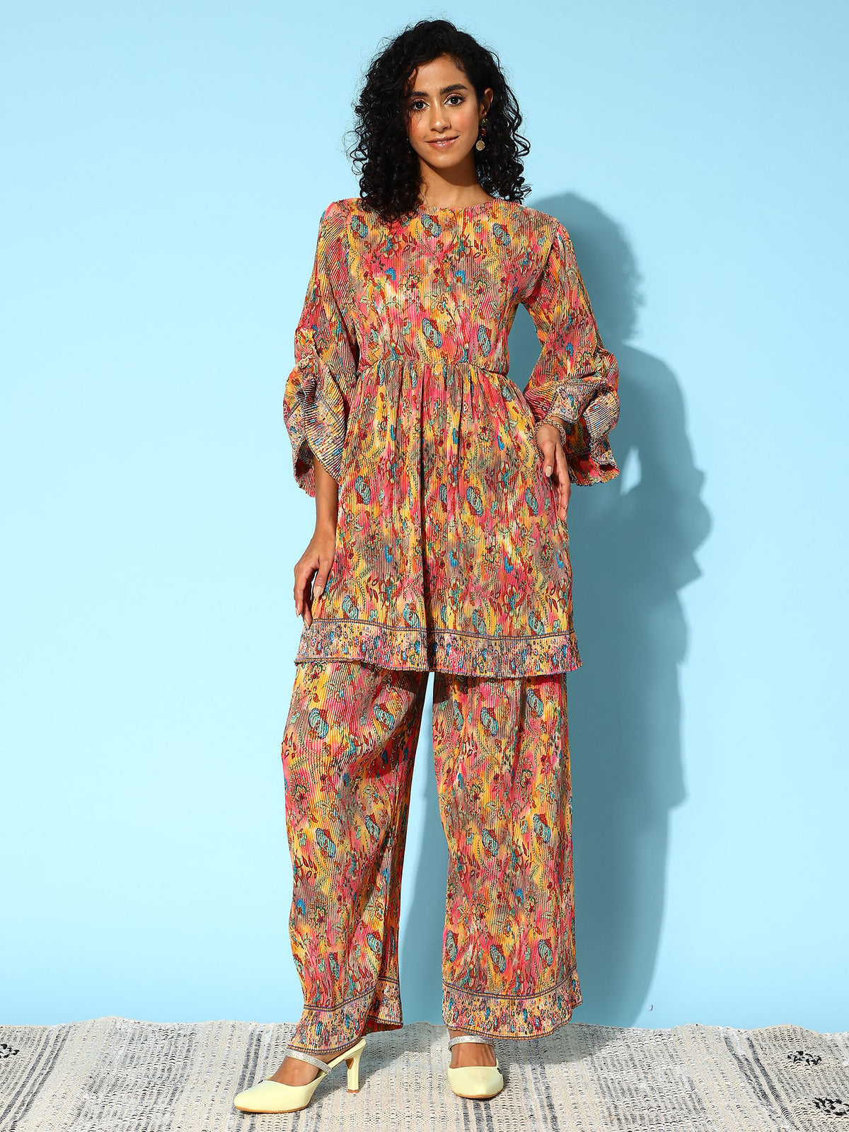 Indo Era Women Floral Printed Co-Ords Set