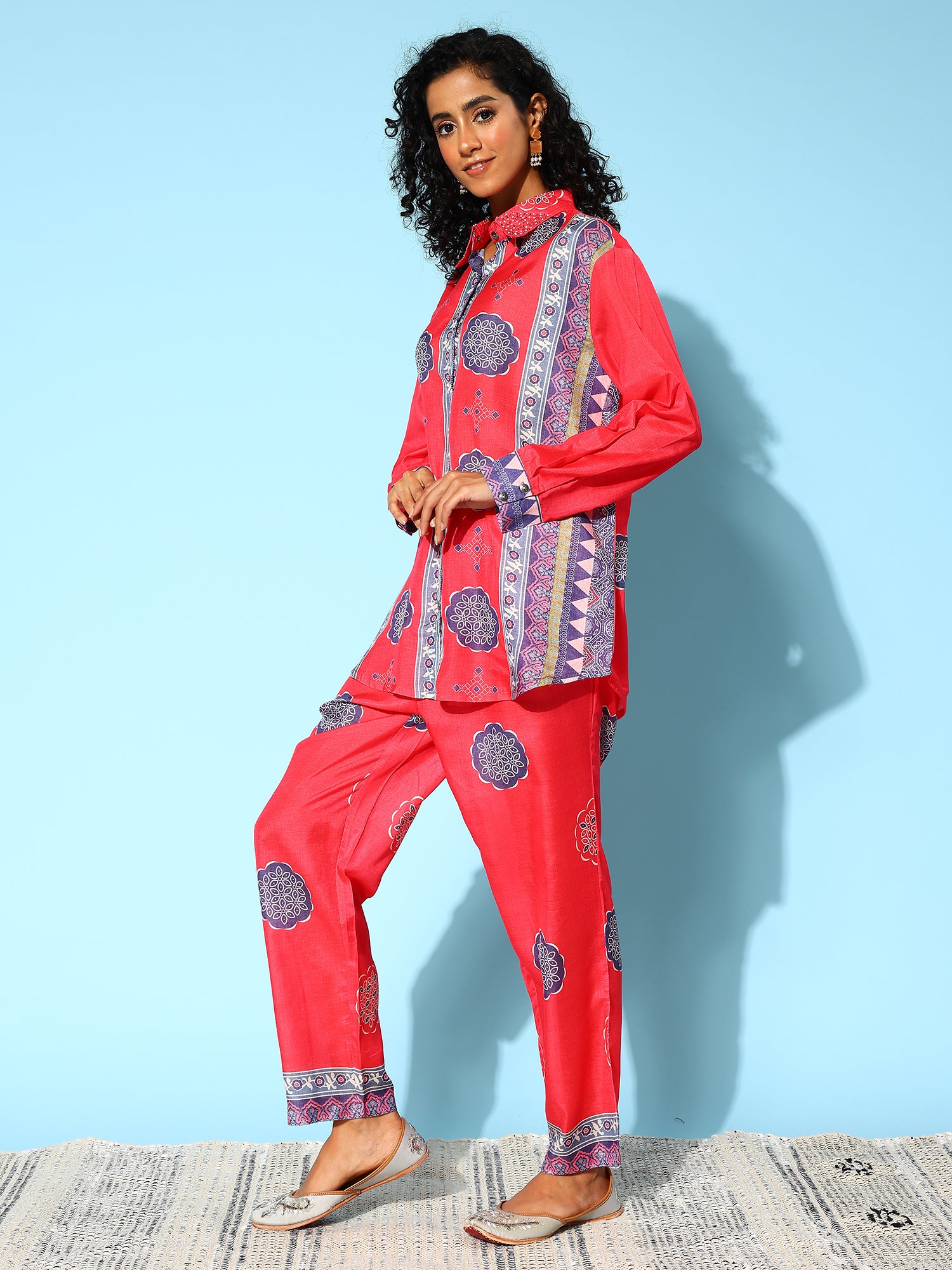 Indo Era Women Geometric Printed Co-Ords Set