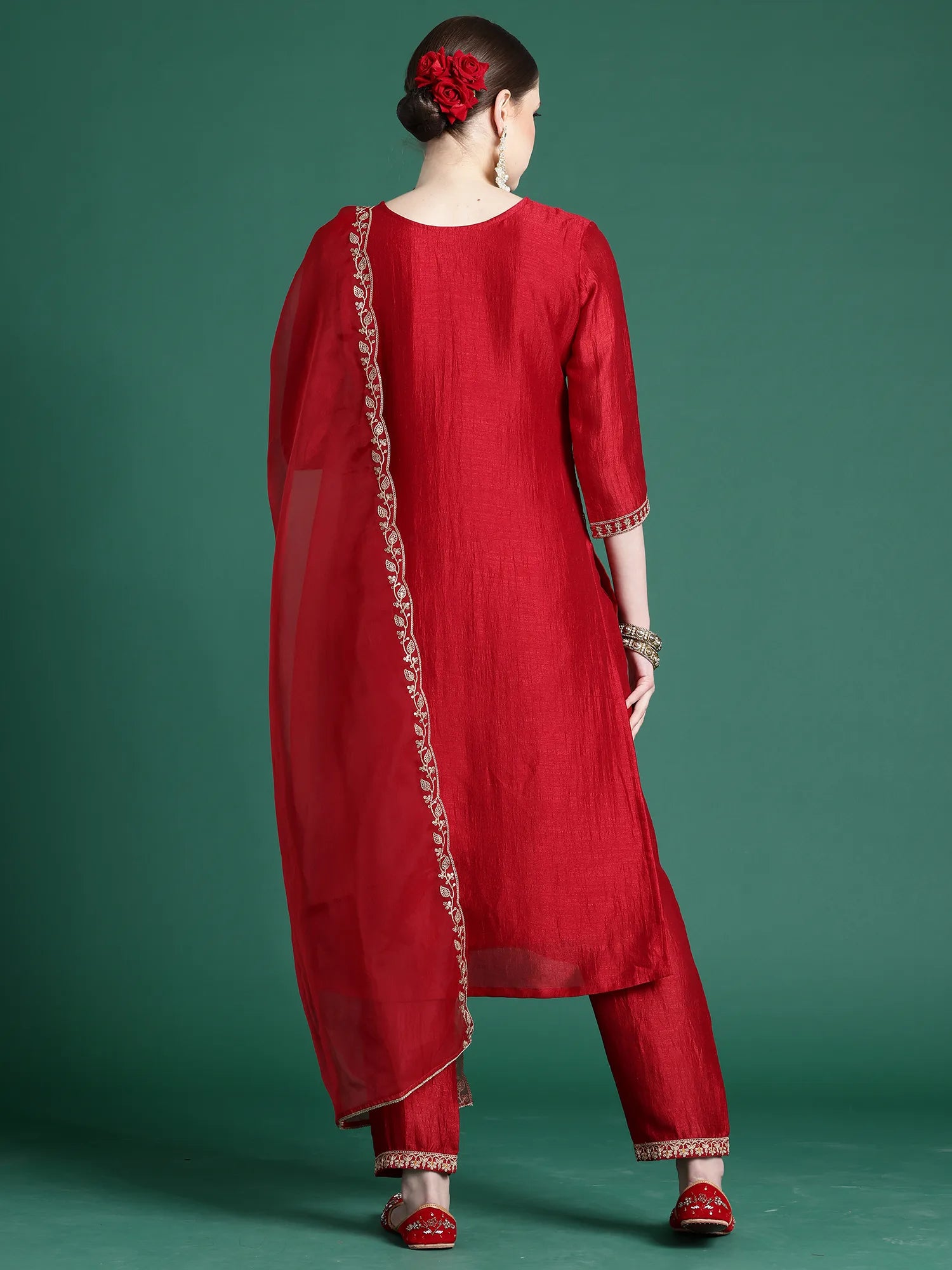 red-embroidered-straight-kurta-palazzos-with-dupatta-set