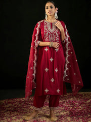 maroon-embroidered-straight-kurta-trousers-with-dupatta-set-3