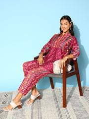 Indo Era Women Floral Printed Co-Ords Set