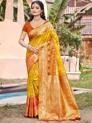 Silk Woven Work Festival Tassle Saree