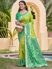 Silk Woven Work Festival Tassle Saree